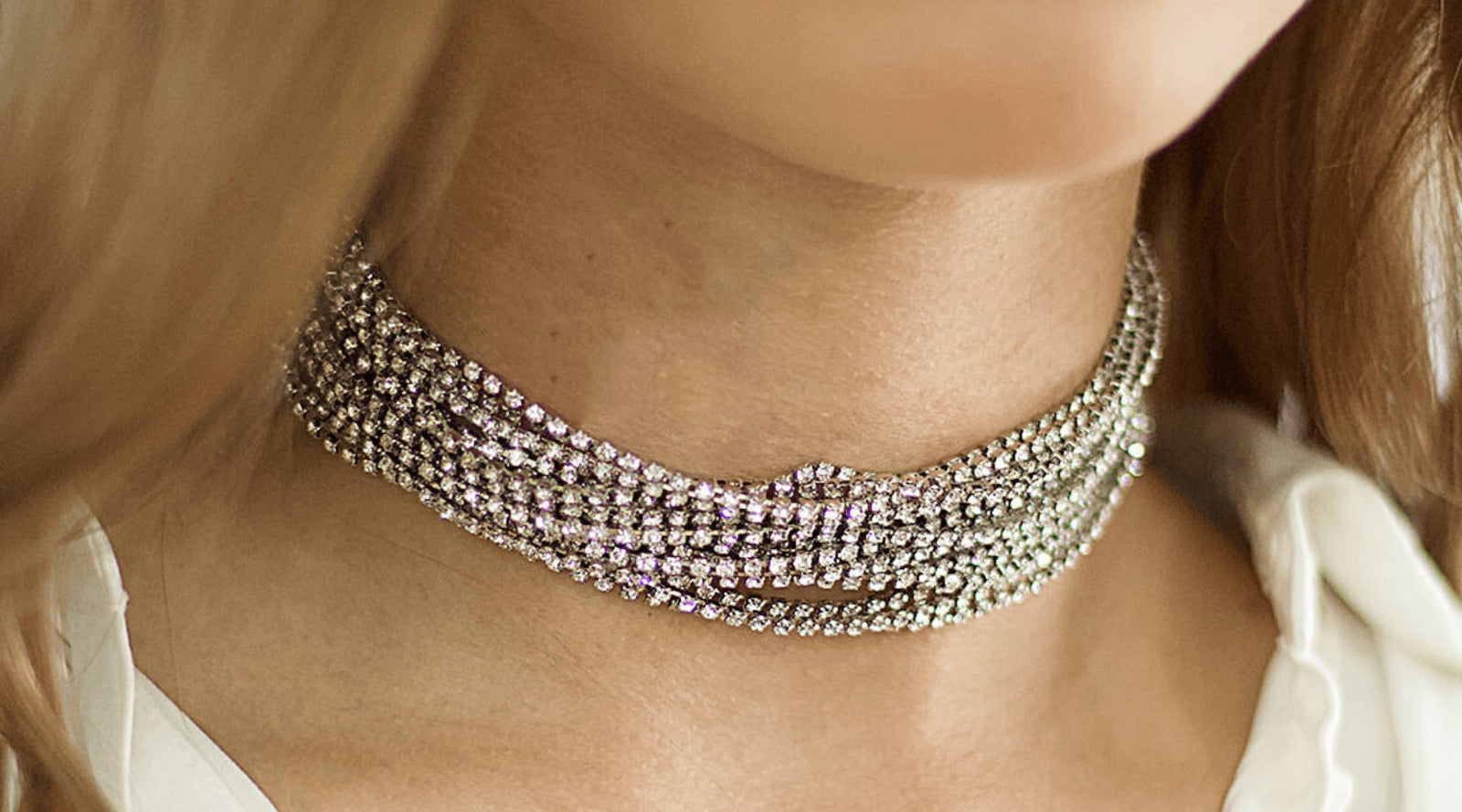Choker rhinestones caroline