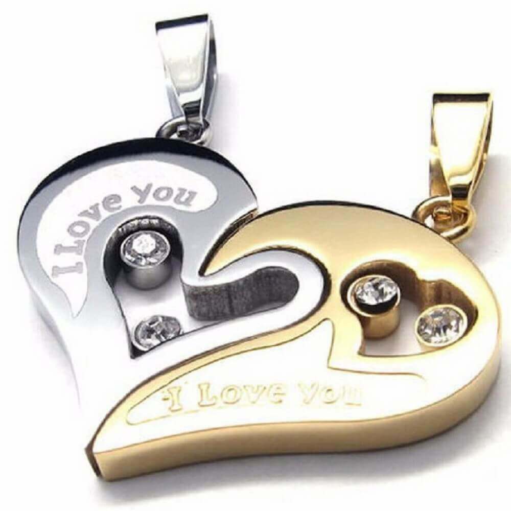 "The Heart Necklace for Couples"- belledesoiree.com