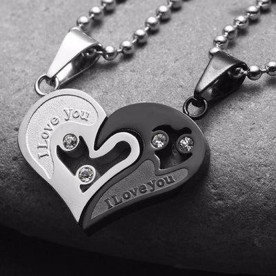 "The Heart Necklace for Couples"- belledesoiree.com
