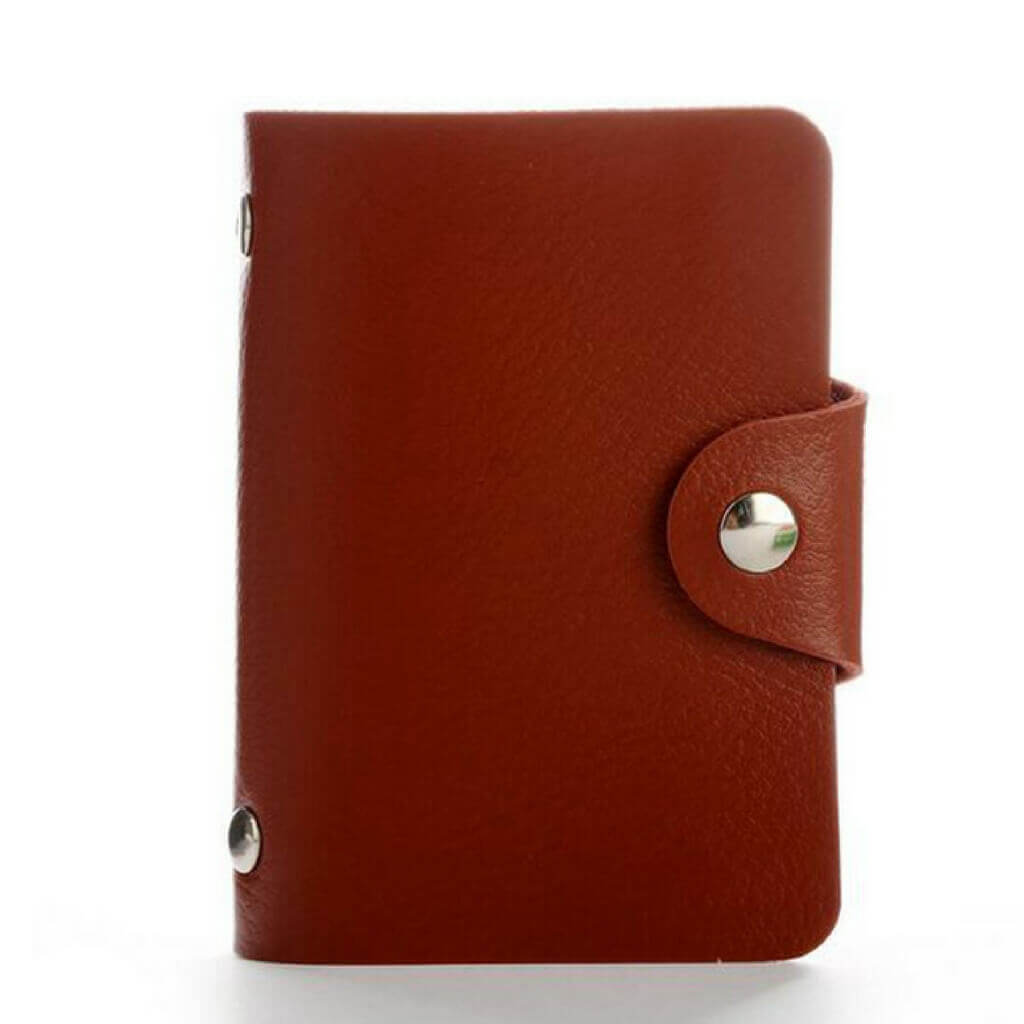 Business - ID- Bus Brown Card Holder- belledesoiree.com