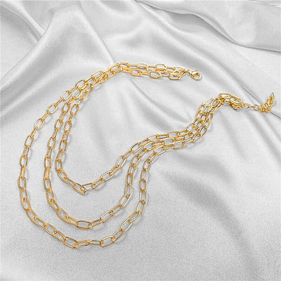 Golden Layered Chain Necklaces