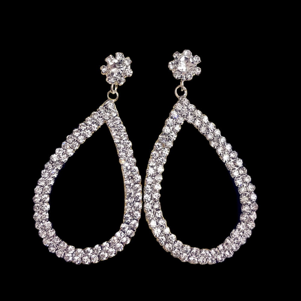 Sparkling Pendant Earrings - belledesoiree.com St Tropez