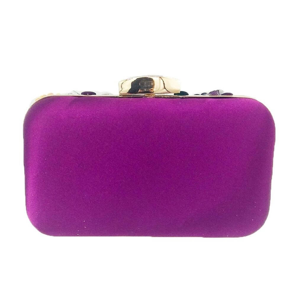 Flower Evening Crystal Clutch Tania    - belledesoiree.com