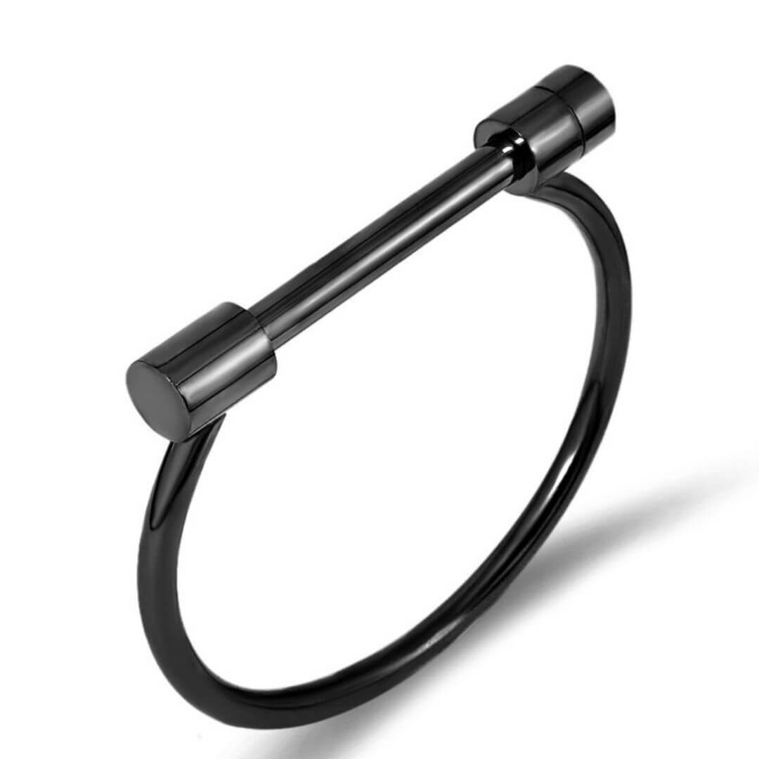 The Black Screw Bracelet black