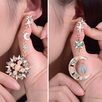 Boho Shiny Dangling Crystal Earrings