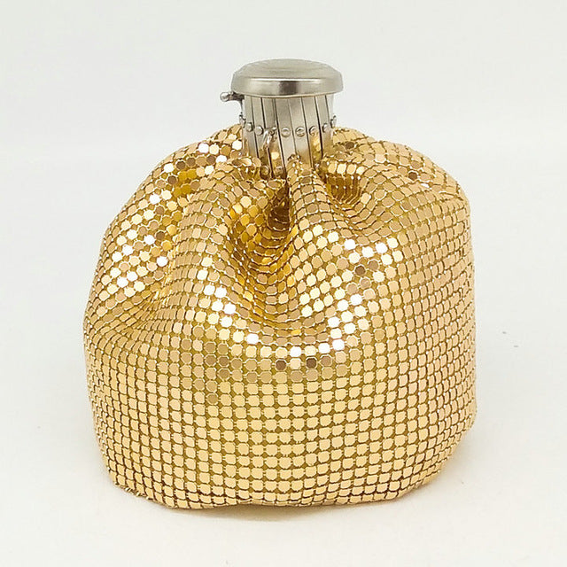 Silver & Gold Bag You Will Love - Gold Purse / 10X10X10cm - belledesoiree.com