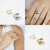 18K Gold and genuine silver resizable rings