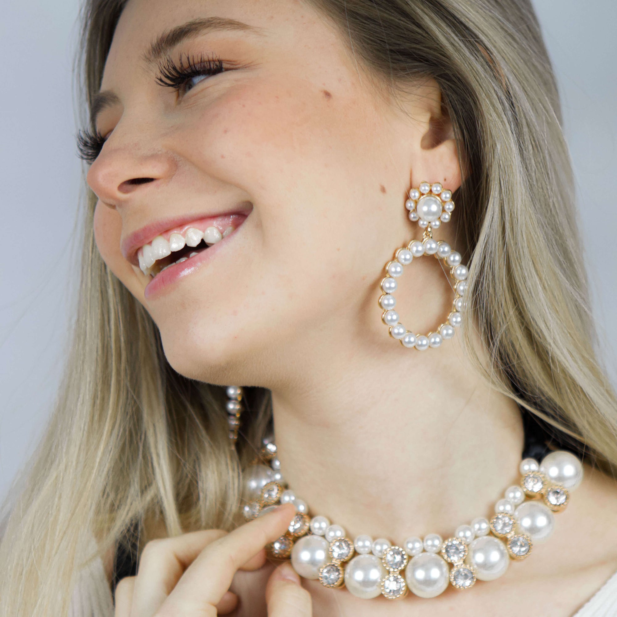 beautiful pearl matching jewellery