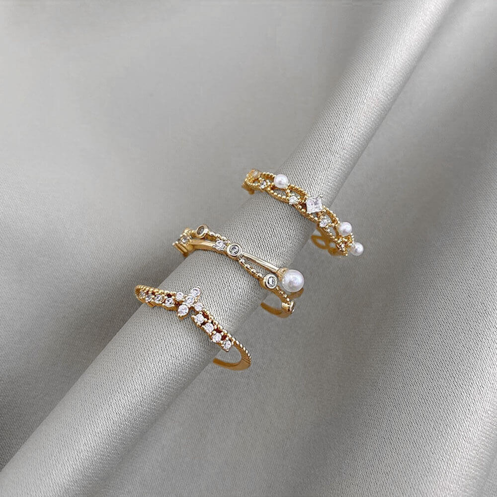 Vintage Gold Chain Rings Tiara