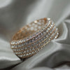 Rhinestones Rose Gold Bangle St Jean worn by a model-belle de soiree