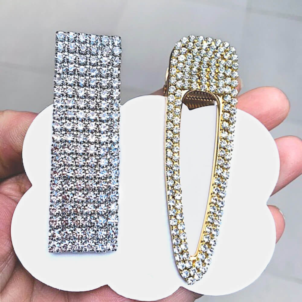 2 Piece Silver & Gold Clips-belledesoiree
