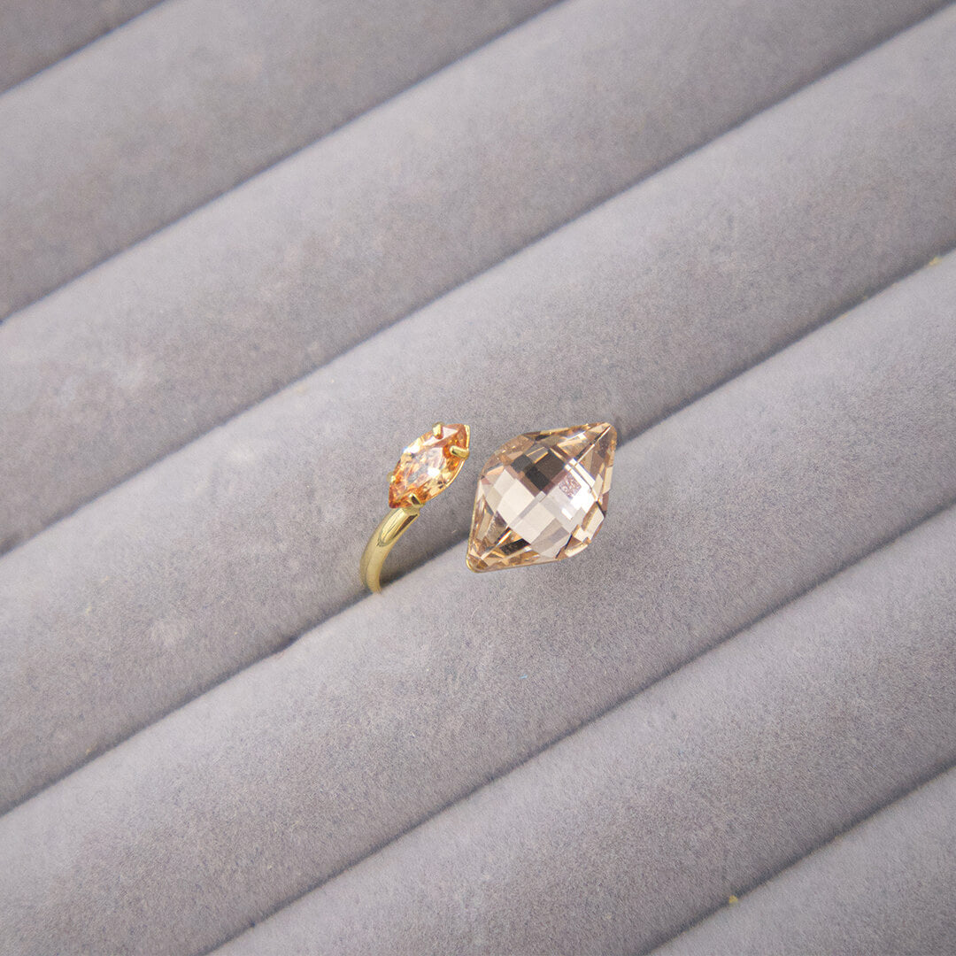 Adjustable Crystal Ring In a jewellery box-BELLEDESOIREE