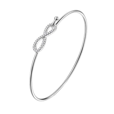Alyssia Zirconia Platinum-Plated Infiniti Love Bracelet