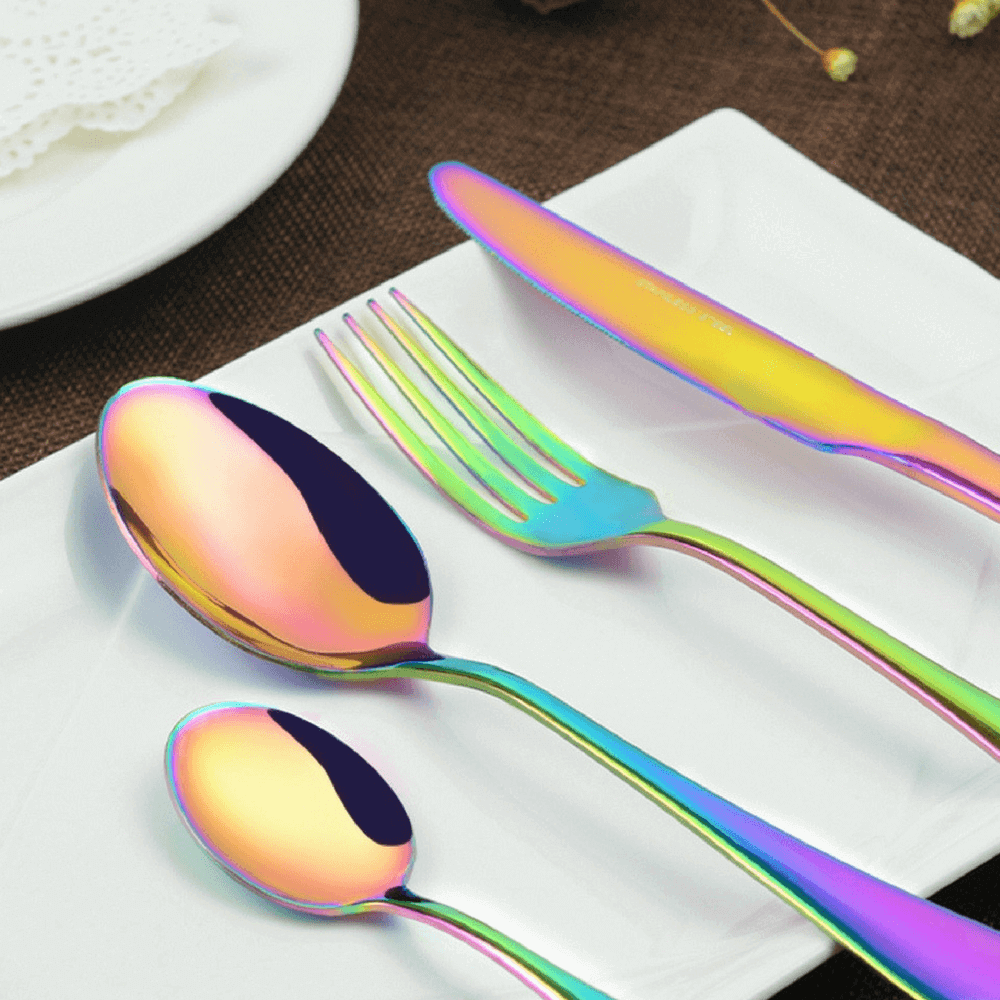  Cutlery Party Set &quot;The Rainbow&quot;   belledesoiree.com