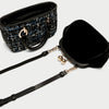 Multifunctional Mixt Grey and Black Handbag Edith - belledesoiree.com