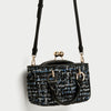 Multifunctional Mixt Grey and Black Handbag Edith  belledesoiree.com