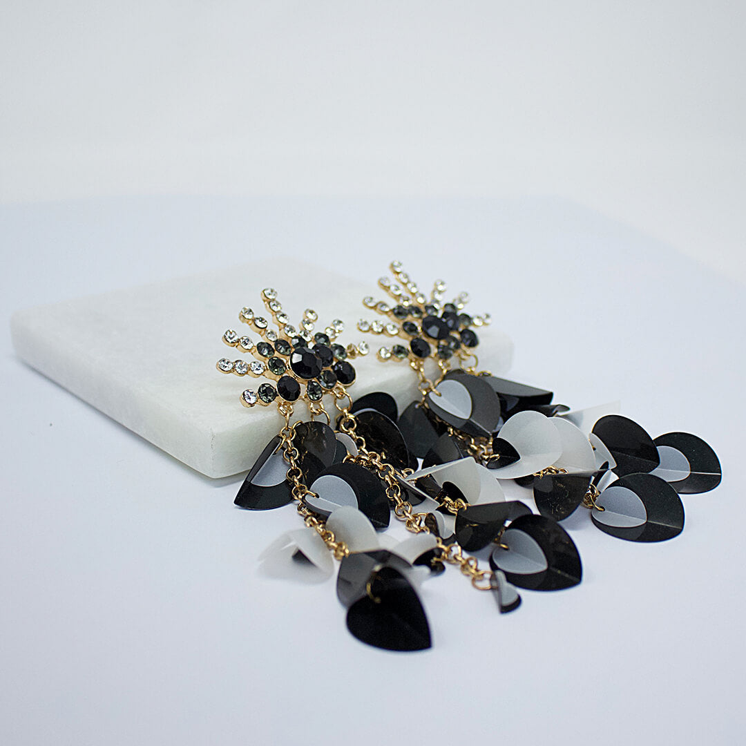 Mina Jhumka Tassel Earrings – SOKORA JEWELS