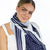 Blue & white scarf