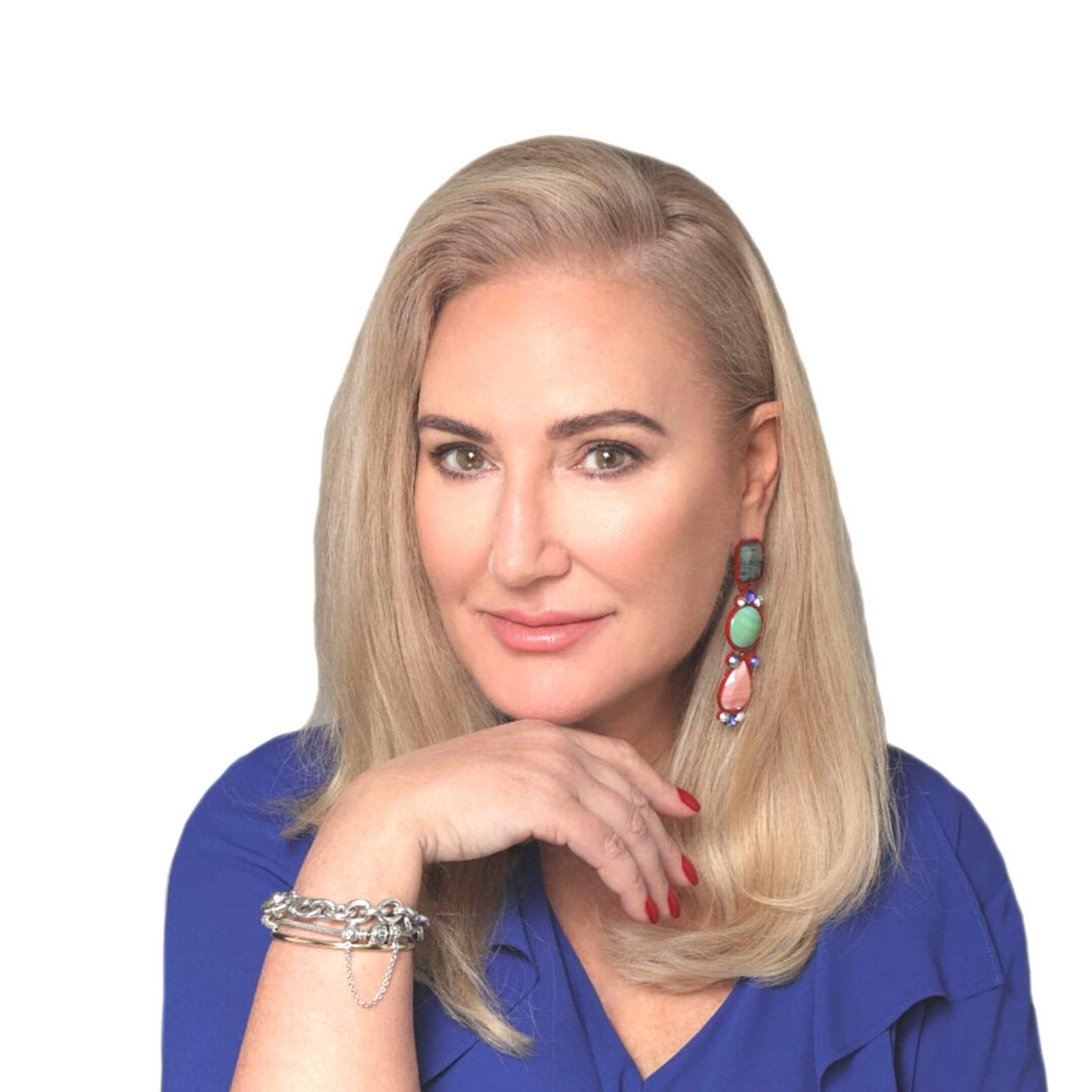  Vintage Multi Color Chunky Earrings Cannes 