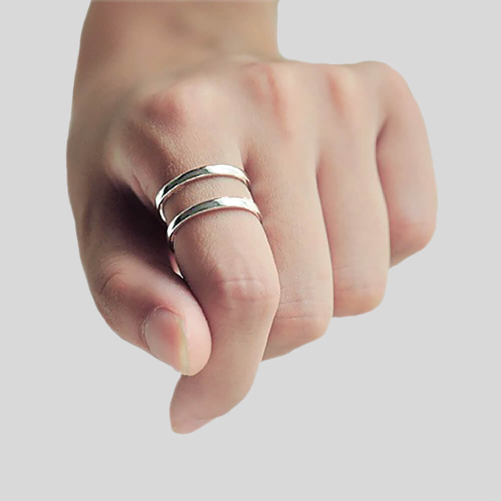 Chic 925 Silver Double Ring- BELLE DE SOIREE 
