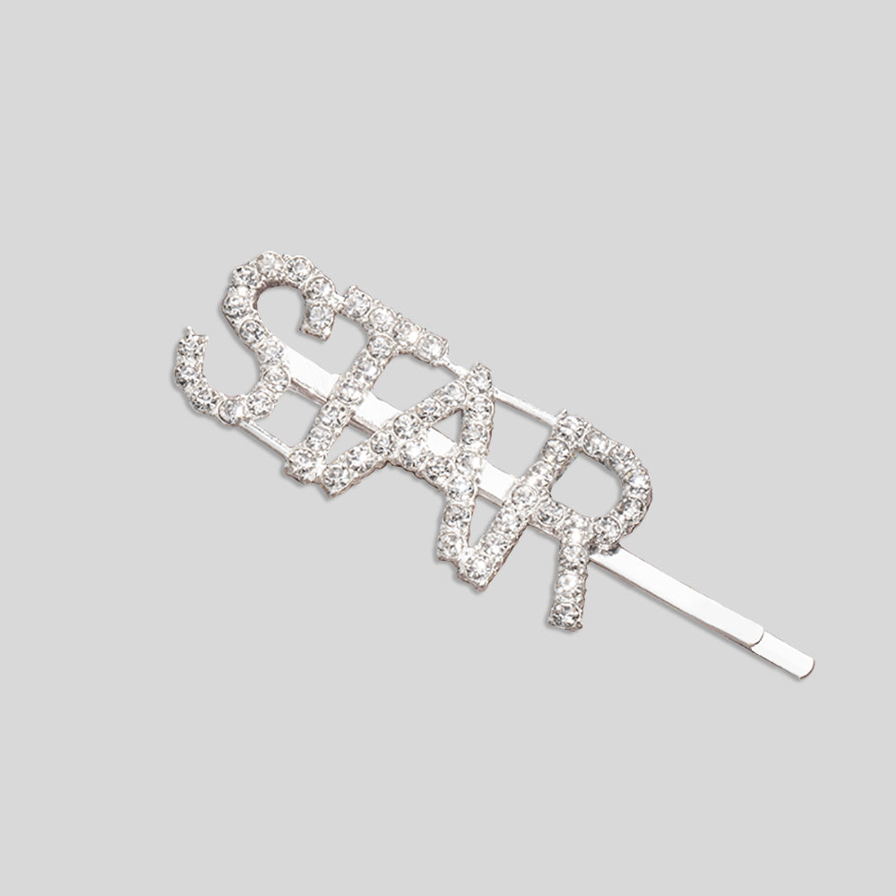 Crystal Rhinestone Word Letters Hair Clips-star