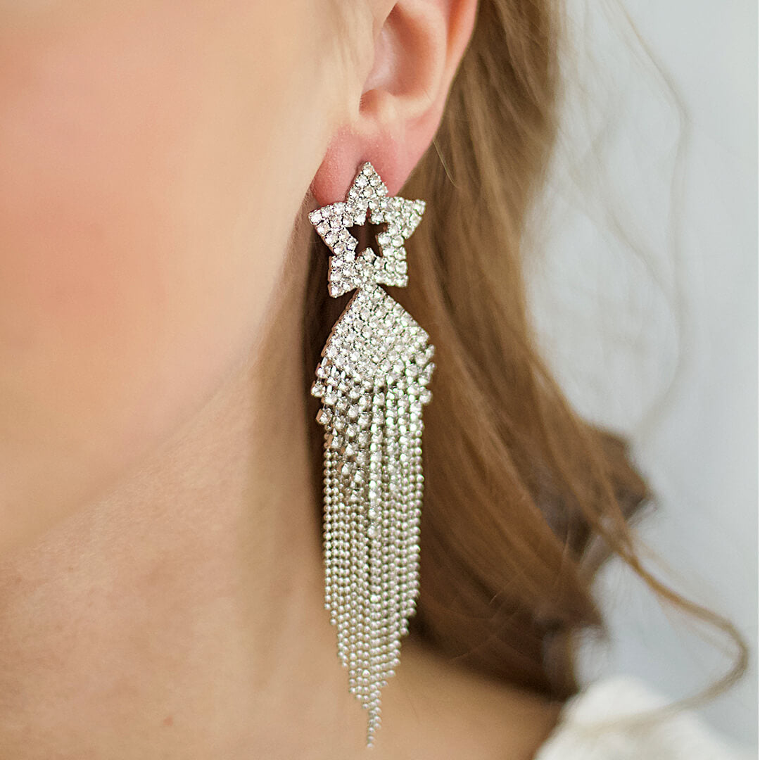 Dangling Long Earrings -BELLE DE SOIREE Dangling Long Earrings