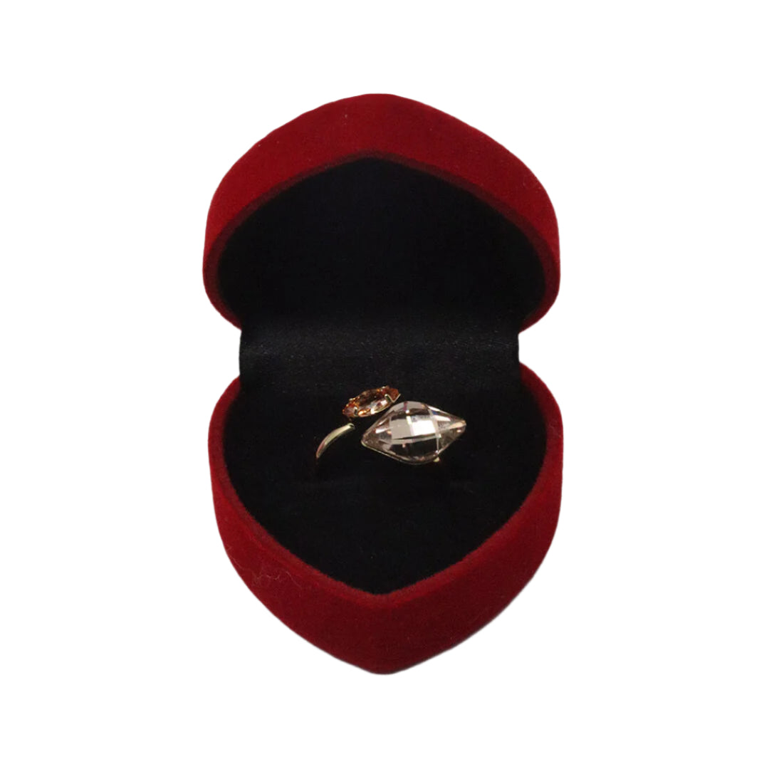 Duo Adjustable Crystal Ring-BELLEDESOIREE