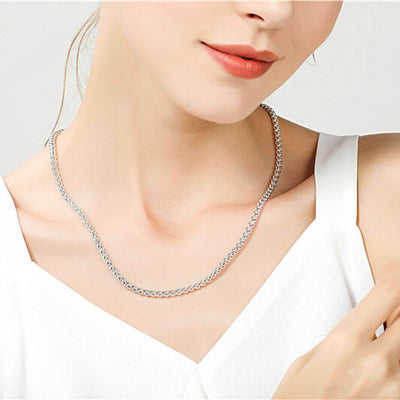 Enchanted Evening Unisex Silver Chain Necklace