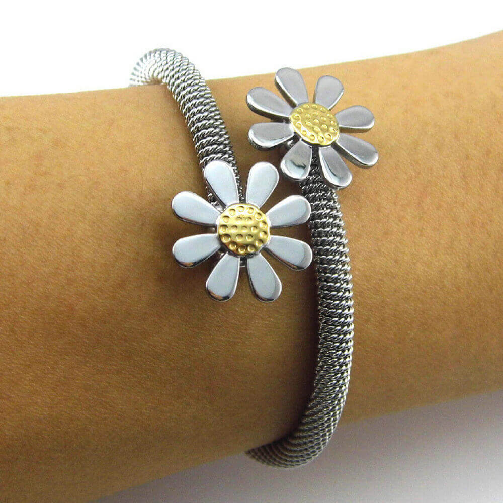 Stainless Steel Bracelet Marguerite -BELLEDESOIREE