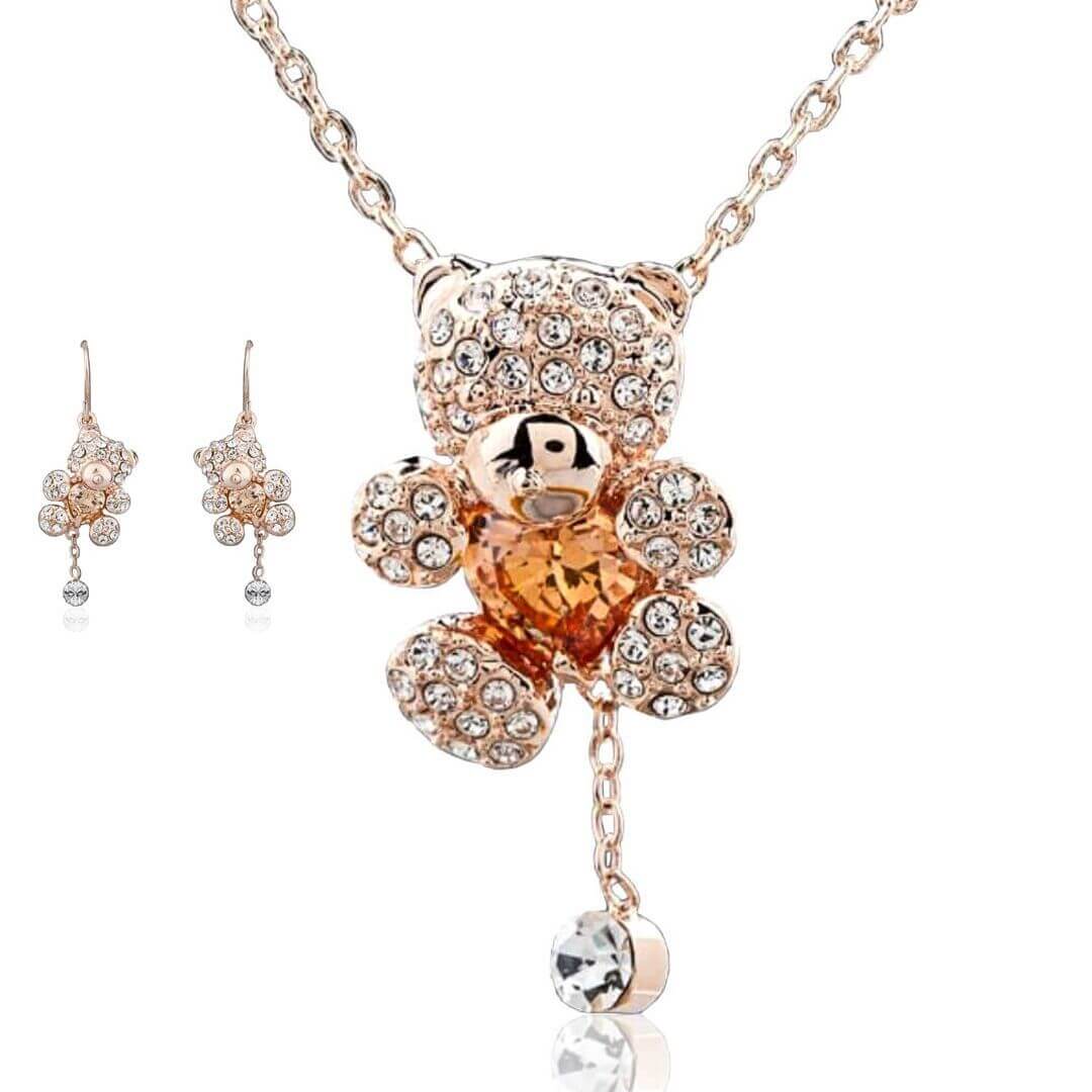 Zircon Jewellery Set &quot;The Bears&quot;   belledesoiree.com