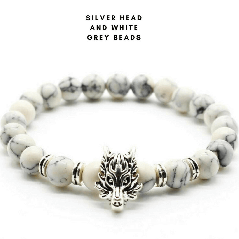 The Fox Bracelet For Men  Who said that men could not find beautiful bracelets ? This attractive piece is made of black frosted volcano lava stone beads and can be worn in so many occasions. Belledesoiree.com