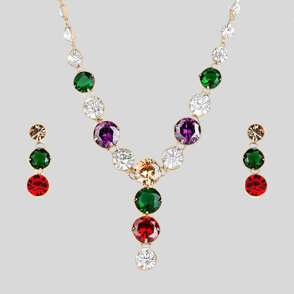 &quot;The Marquise&quot; Fancy Zirconia Jewellery Set-BELLEDESOIREE