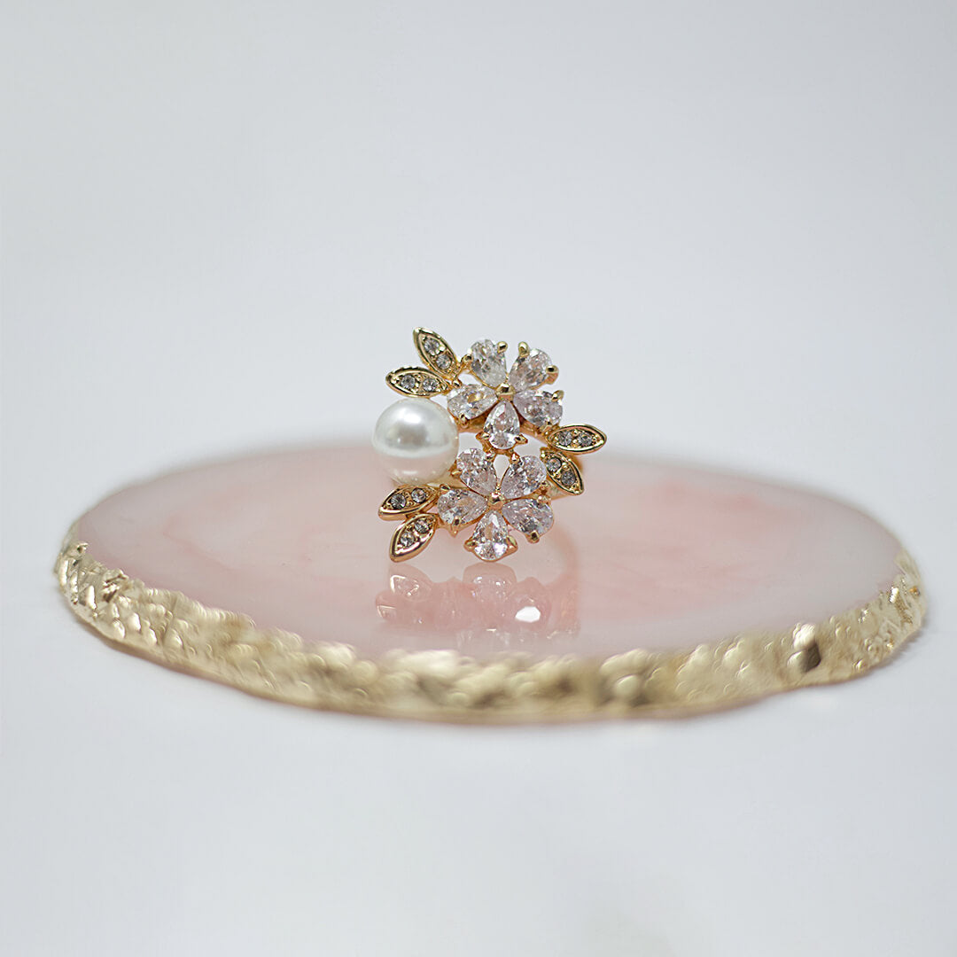 Flower Classic Gold Color Ring