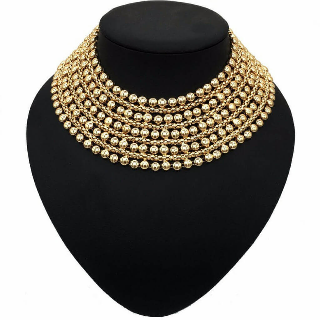 Gold Necklace &quot;The Maxi&quot; - belledesoiree.com
