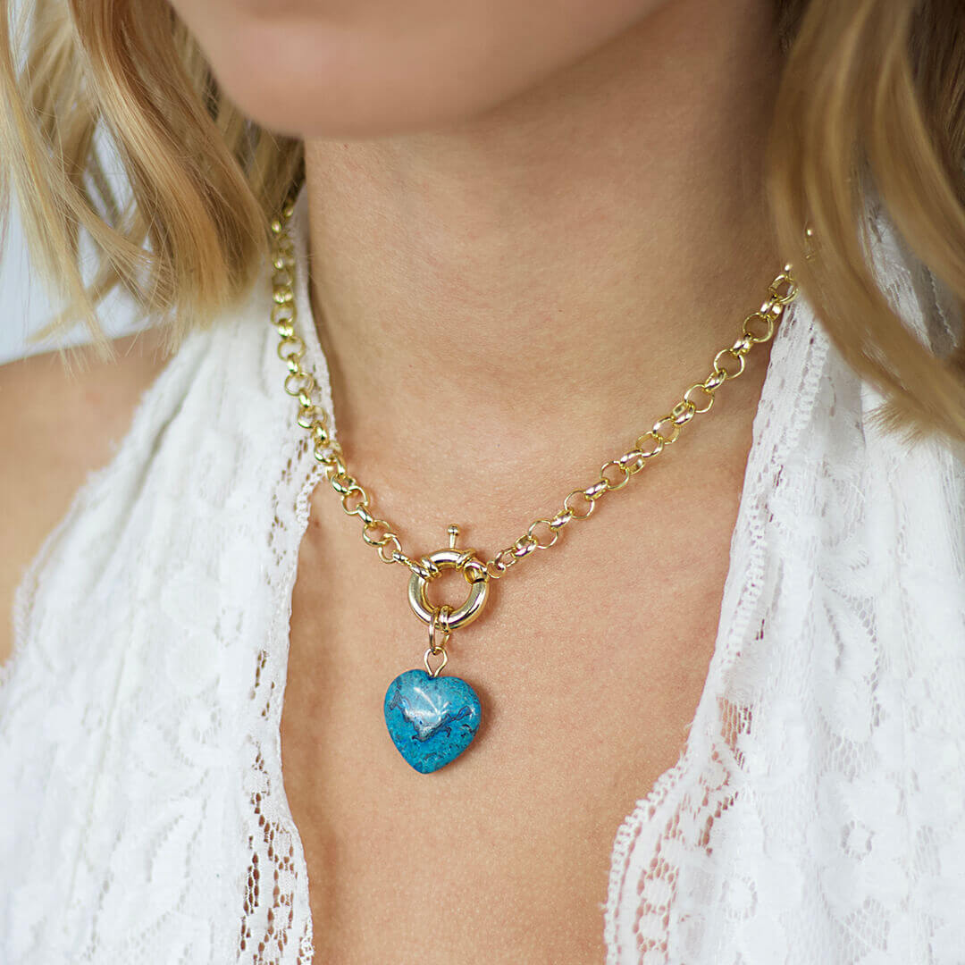 Heart Pendant Necklace- belle de soiree