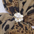 Leopard Print Scarf with white buckle