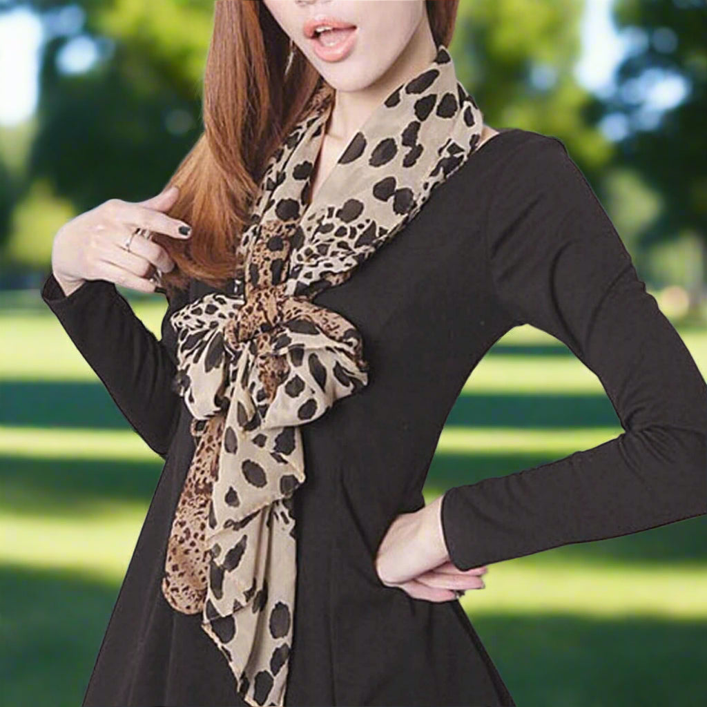 Leopard Print Scarf- belledesoiree