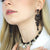 Black Pearl Choker & Matching Crystal Earrings Set