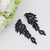 Long Black & Clear Crystal Earrings Set