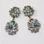 Multi Color Vintage Crystal Statement Earrings