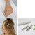 Statement Crystal Hair Grip + Wire Silver Bangle + Rhinestone Silver Link Earrings