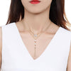 Double Layered Chain Pearl Necklace Paxi