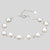 Pearl Crystal Silver Bracelet