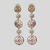 Pink Crystal Long Pierced Earrings