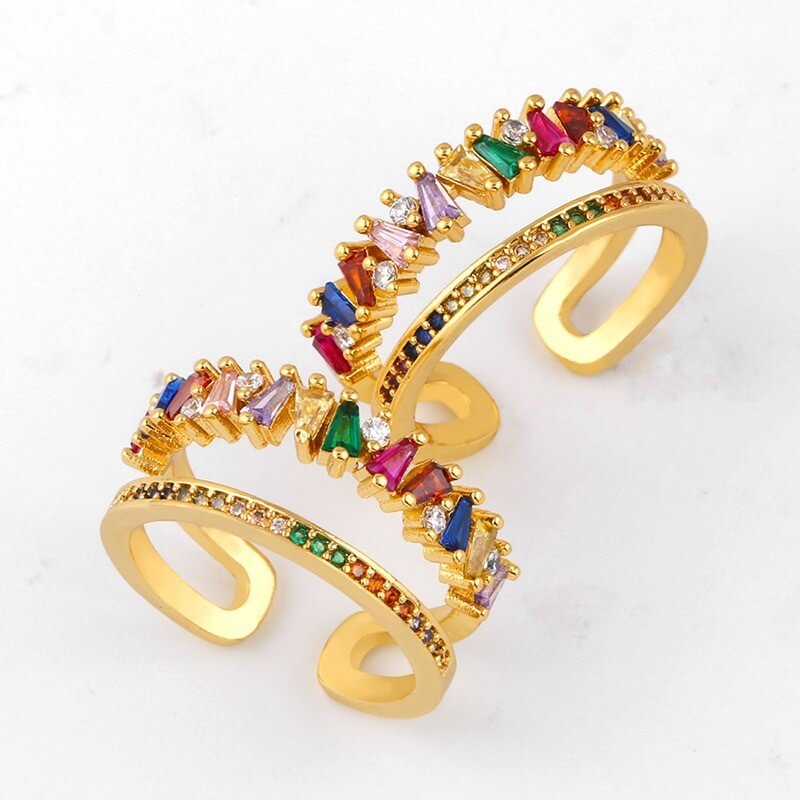 Rainbow Double Ring