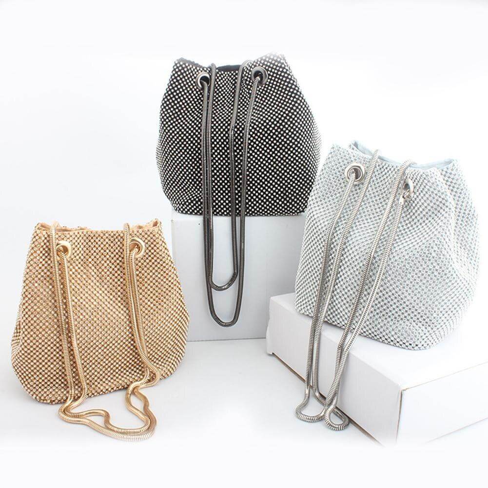 Dexmay Bling Rhinestone Crystal Clutch Purse Bow Evening Bag Jewelry Hard  Case Handbags Bridesmaid Ab Silver : Amazon.in: Fashion