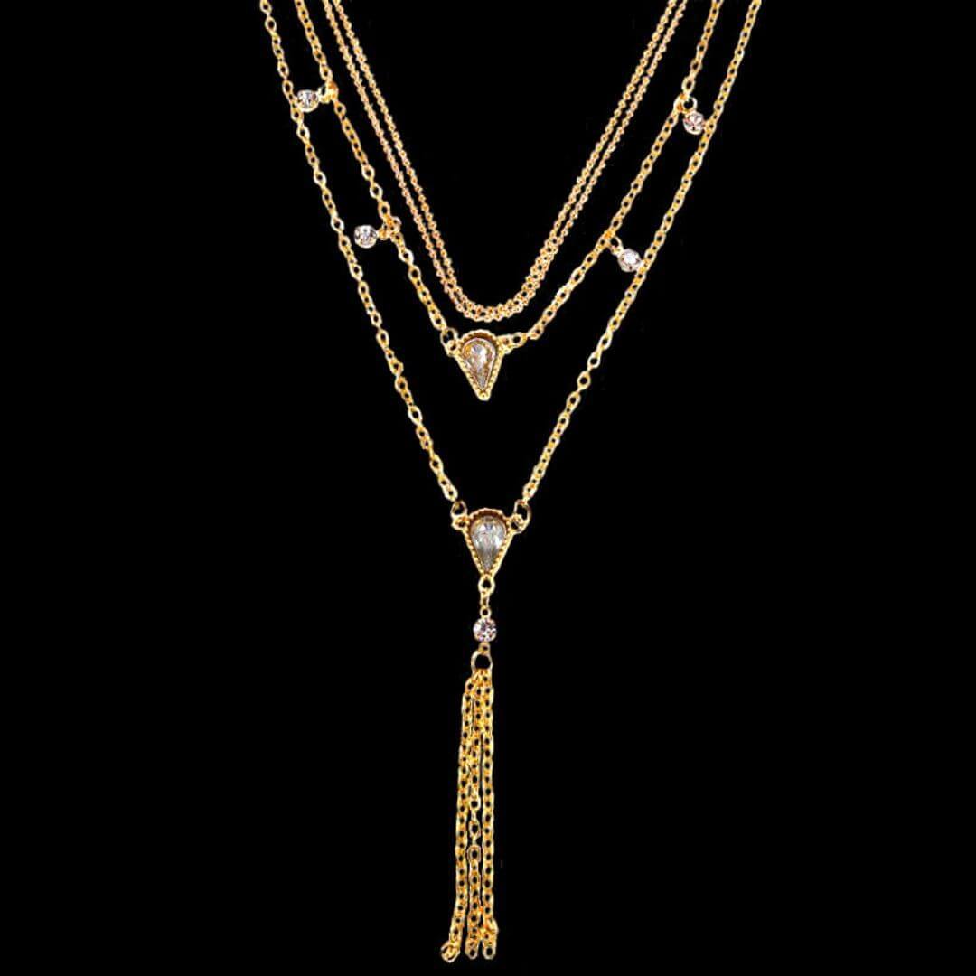 Sexy Water Drop Multilayer Pendant Necklace
