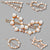 Shimmering Pearl Diamond Rhinestone Clip Sets-pearl clips