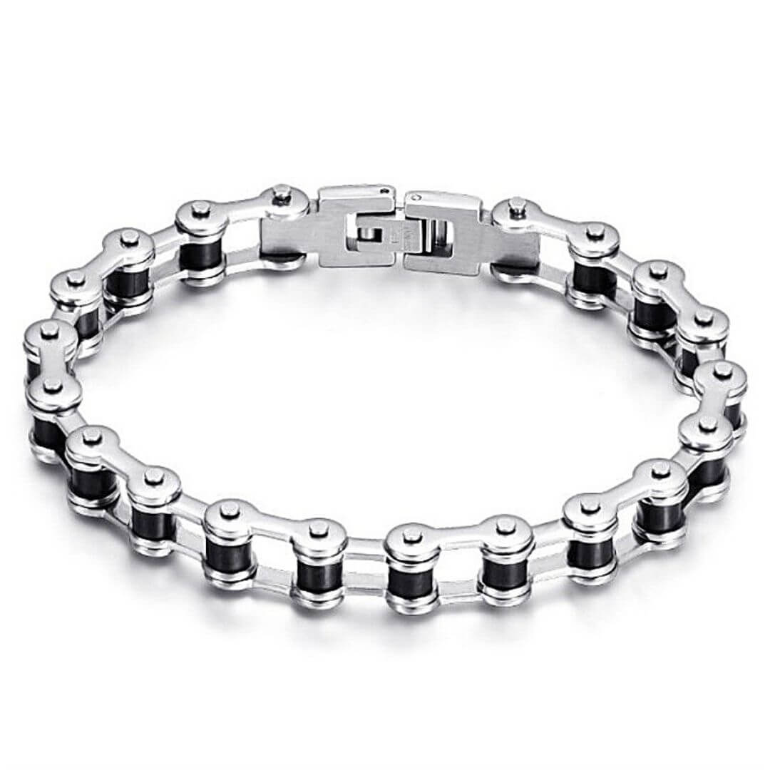 Silver &amp; Black Men Bracelets