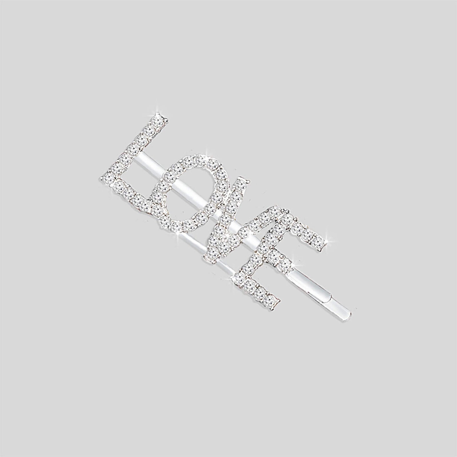 Statement Crystal Hair Grip- Love-belledesoiree